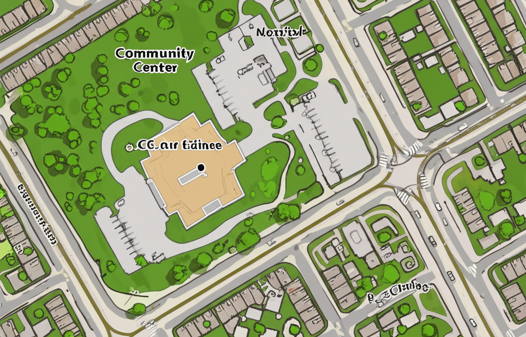 Map showing Giving Spark office location